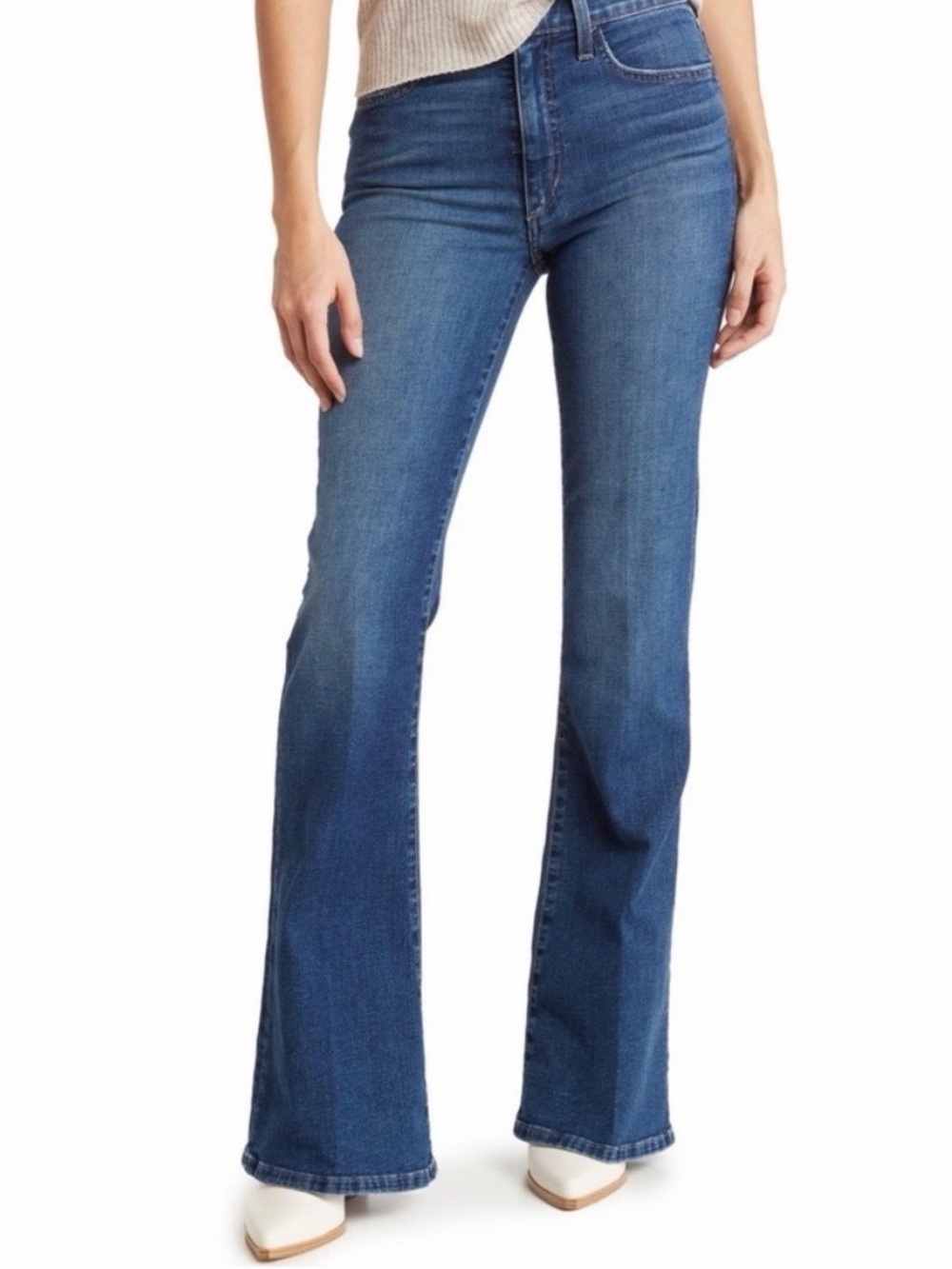 Joe's Jeans Mid-Rise Flare in Denim Blue
